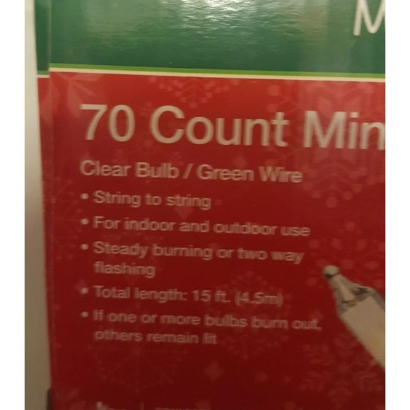 Lot of 4 Christmas Holiday 70ct Mini String Lights Clear White Merry Brite Set - Picture 6 of 7